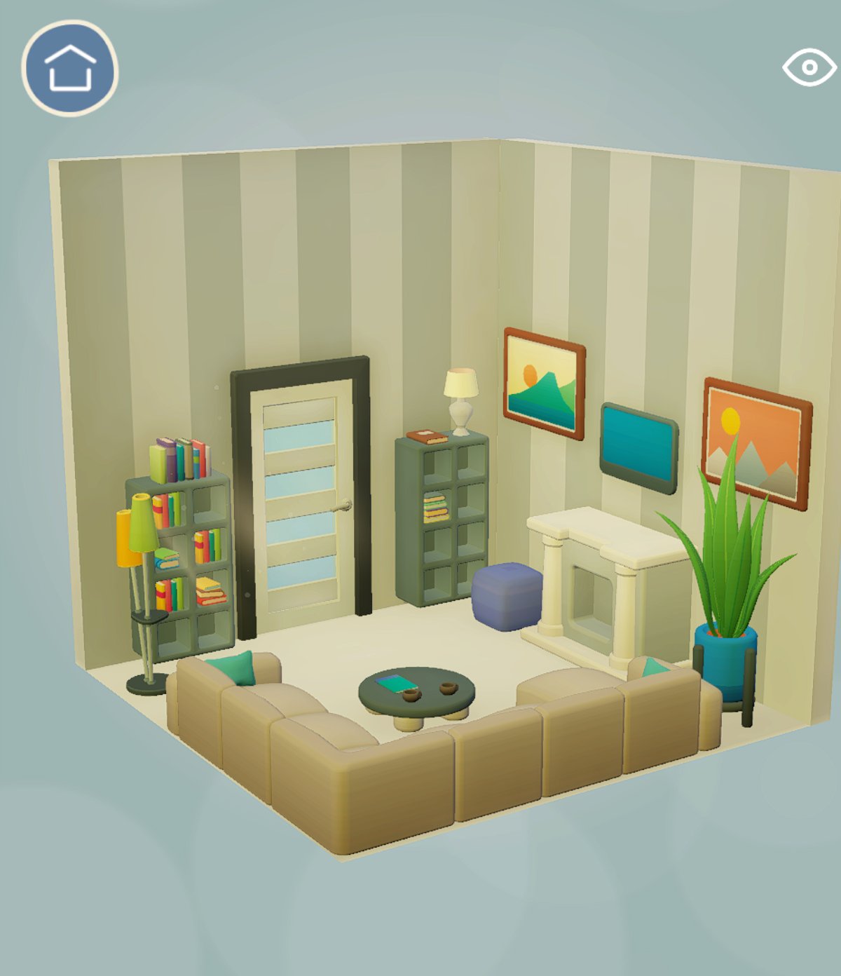 Cozy Room Match — a cozy 3D living room