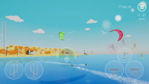 Kitesurfing game checkpoint